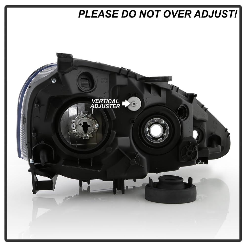 xtune Aftermarket Halogen Headlights for 2005-2006 Acura RSX - OEM Style Black Headlamps | Perfect for Night Driving & Car Upgrades