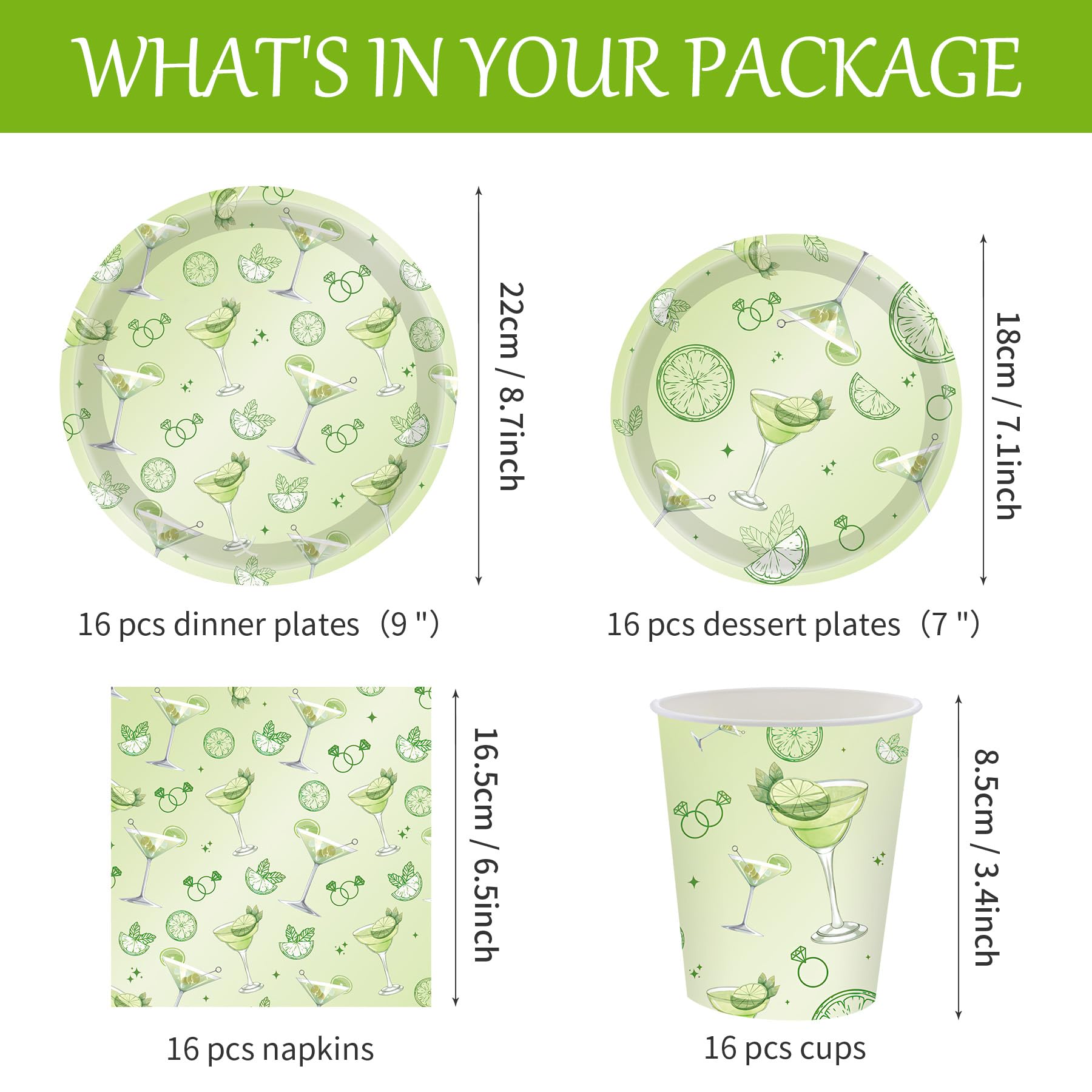 117-Piece Martini Party Supplies Set - Disposable Plates, Napkins & Cups for Birthday, Bachelorette, Bridal Shower & Cocktail Parties - Perfect for Themed Celebrations & Tini Bar Events