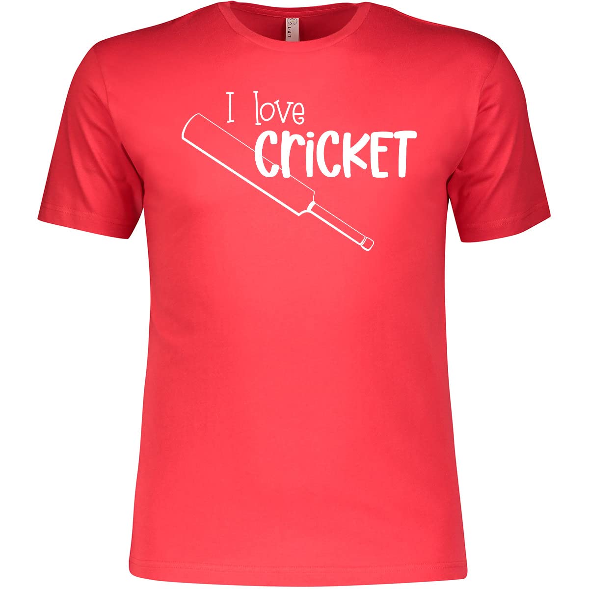 Inktastic I Love Cricket - Cricket Bat Graphic T-Shirt for Men & Women | Soft Cotton Tee for Cricket Fans & Players | Perfect for Games, Practice & Casual Wear