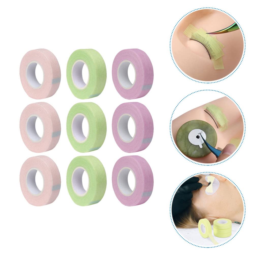 9 Rolls Non-Woven Lash Tape for Eyelash Extensions - Under Eye Adhesive Tape, DIY Beauty Tools with Protective Agent | Perfect for Salon Professionals & Home Use