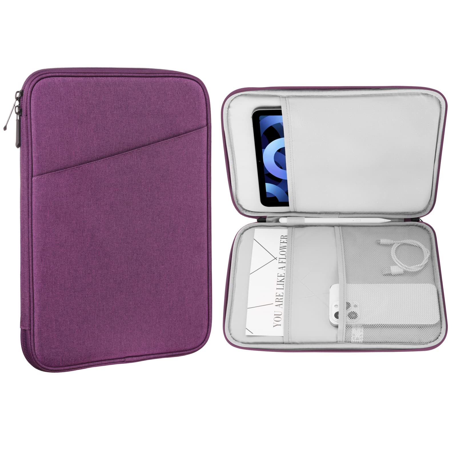 MoKo 9-11 Inch Tablet Sleeve Case - Protective Bag with Pocket for iPad Air/Pro 11 (2024), iPad Air 5/4 (10.9