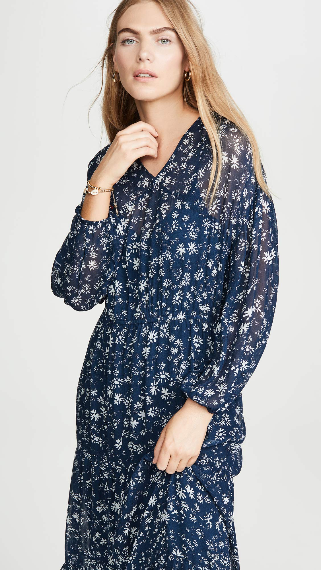 Free People Women's WallFlower Midi Dress - Black Combo, X-Small | Boho Floral Print Summer Dress for Beach, Vacation & Date Night