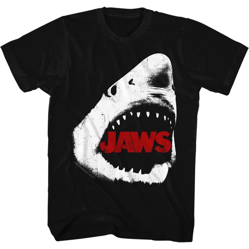 Jaws 1975 Shark Teeth Thriller Movie T-Shirt - Vintage Steven Spielberg Film Tee - Perfect for Movie Nights & Beach Trips