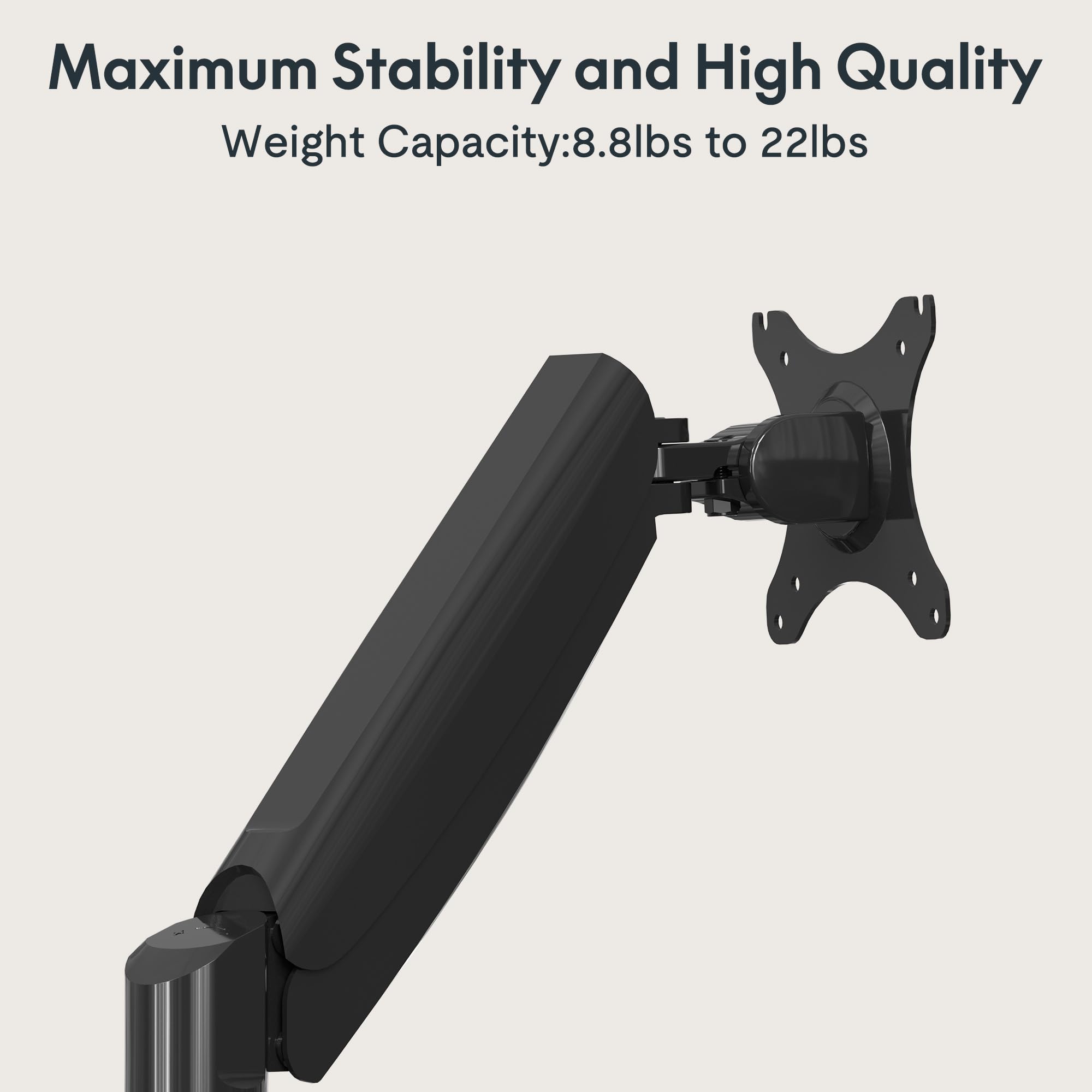 FlexiSpot Adjustable Dual Monitor Stand - Spring Monitor Arm Desk Mount Holds 10-27