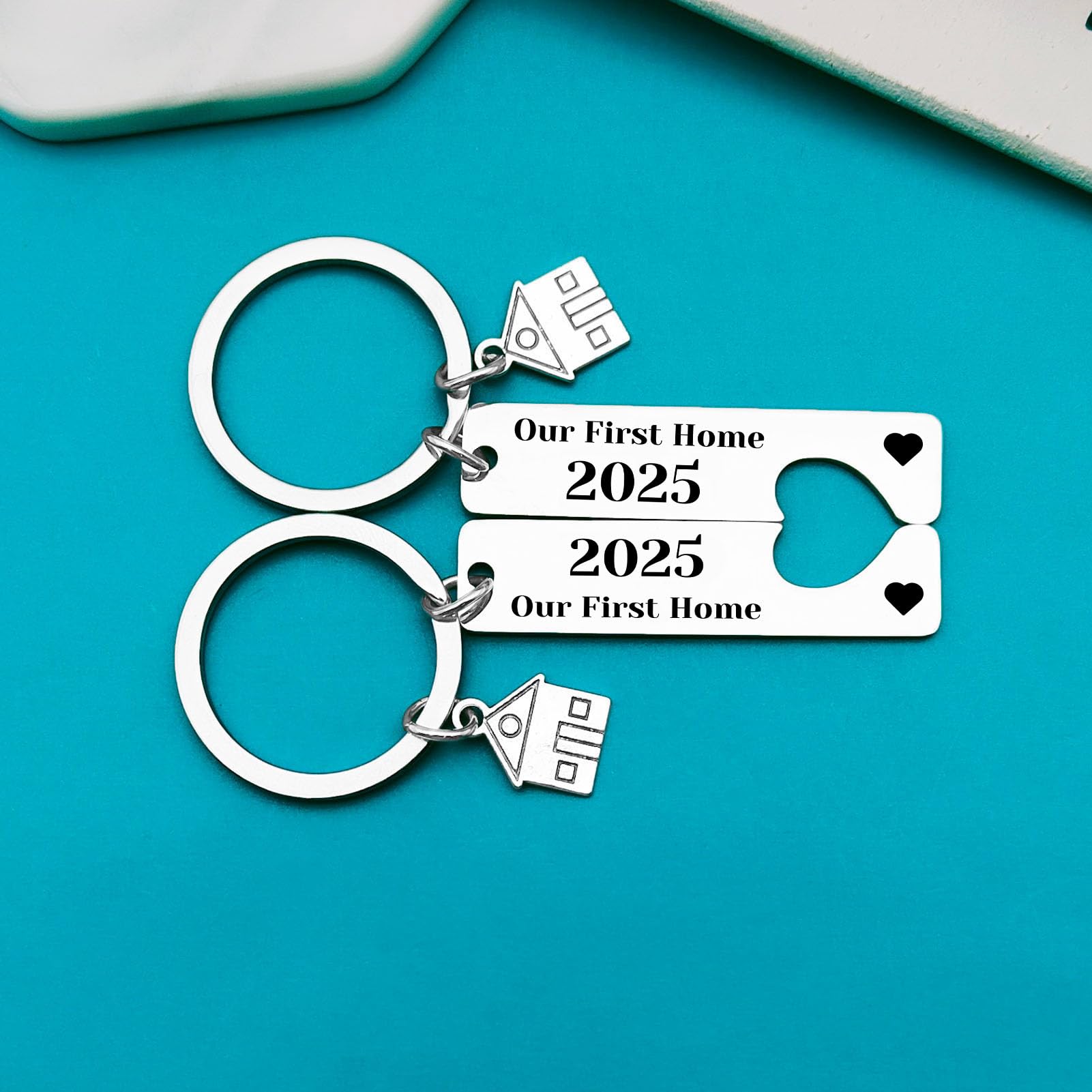 Our First Home Keychain - New Home Keychain for Couples & Friends - Thoughtful Housewarming Gift for New Homeowners - Perfect for Housewarming Parties & New Home Celebrations