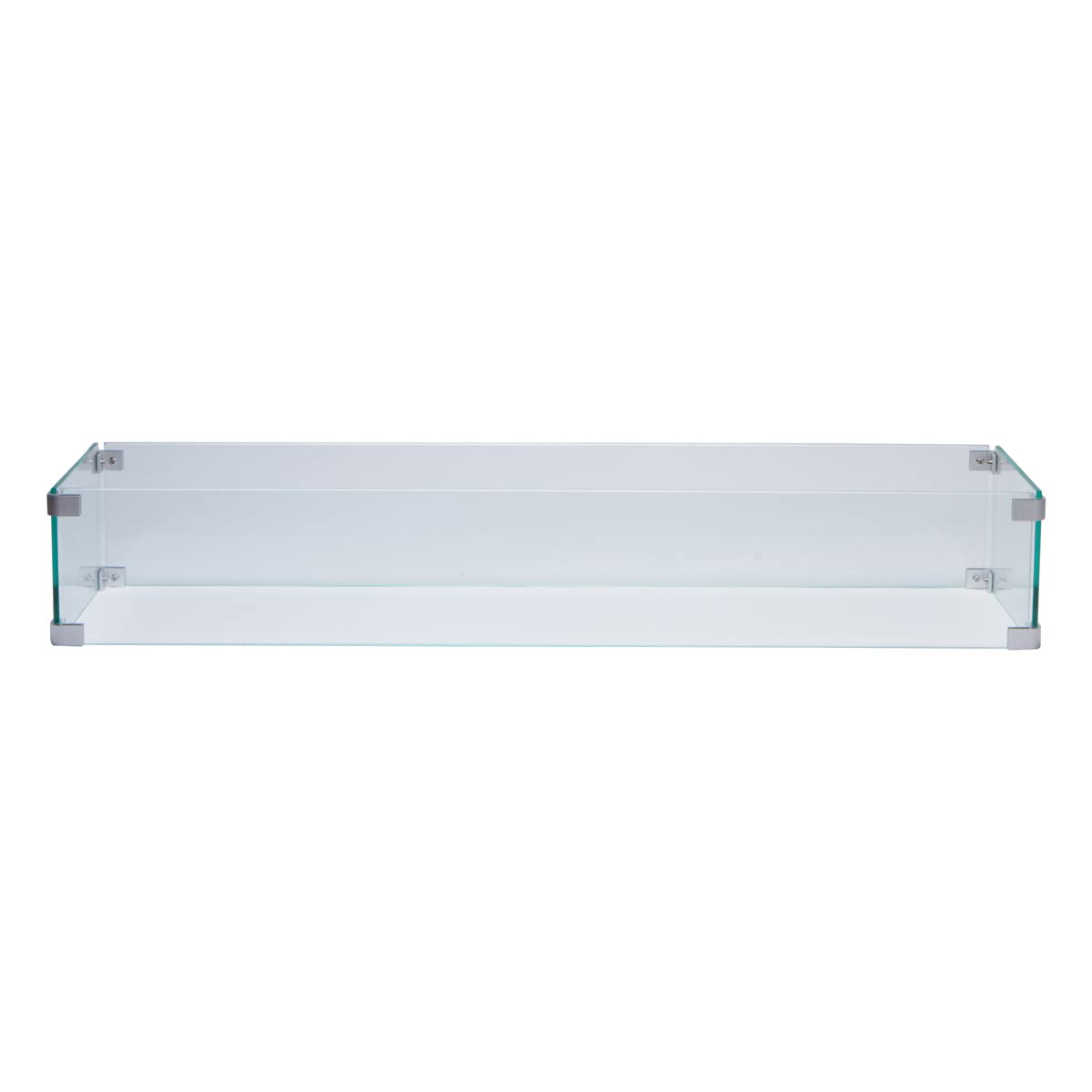 Shine Company 6013 Clear Rectangular Glass Wind Guard for Candle Holders - Perfect for Dining Tables, Fireplace Mantels & Outdoor Patio Decor