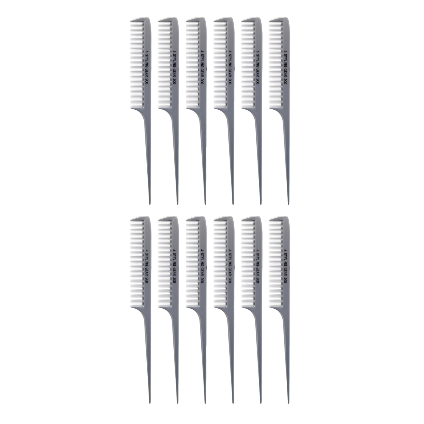 200 Pack Professional Rat Tail Combs 8.5 Inch Fine Teeth Styling Comb with Square Back - Perfect for Salon, Barber Shops & Home Hair Styling (12 Count)