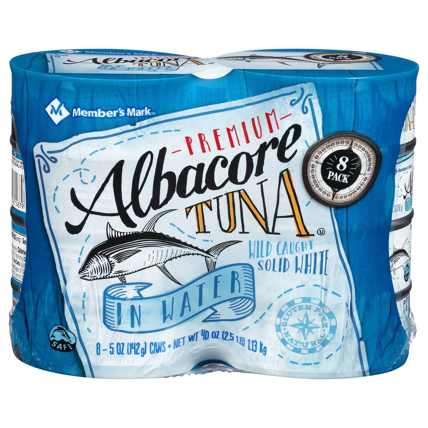 Premium Albacore Tuna in Water - Member's Mark Solid White Tuna, 5 oz Cans (Pack of 8, 2-Pack) | High Protein, Low Mercury | Perfect for Salads, Sandwiches & Keto Meals
