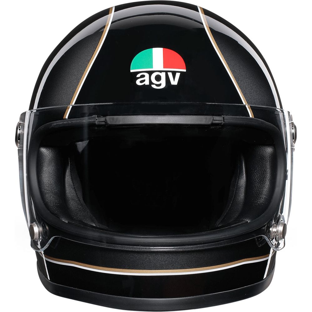 AGV X3000 Full Face Motorcycle Helmet - Super Black, Grey & Yellow - DOT & ECE Certified for Street & Racing Use