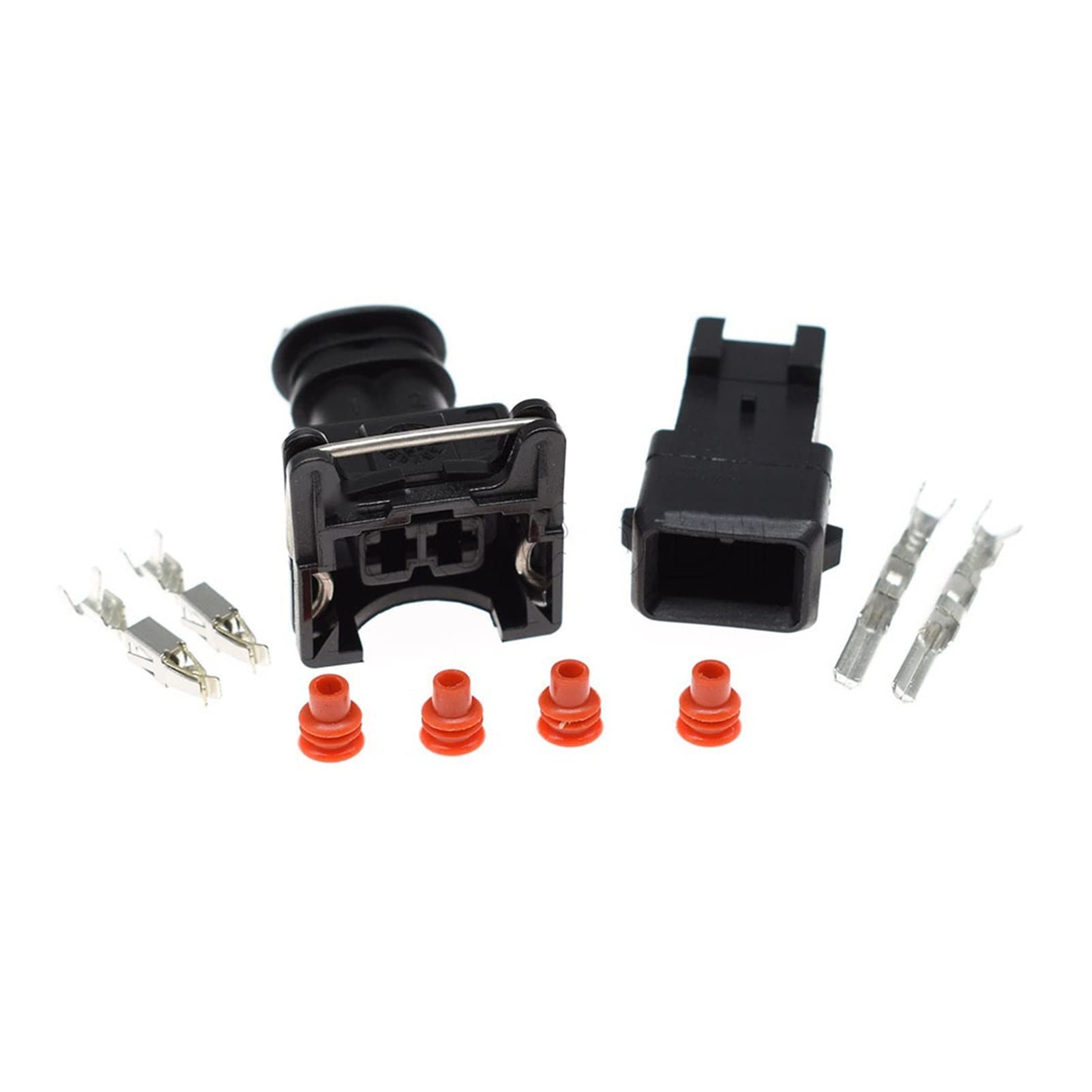 Waterproof 2-Pin TE 3.5mm Connector Set (20 Pairs) - Male & Female Electrical Connectors for Junior Power Timer, Fuel Injector, EV1 Ignition Coil - Automotive, Marine & Outdoor Applications