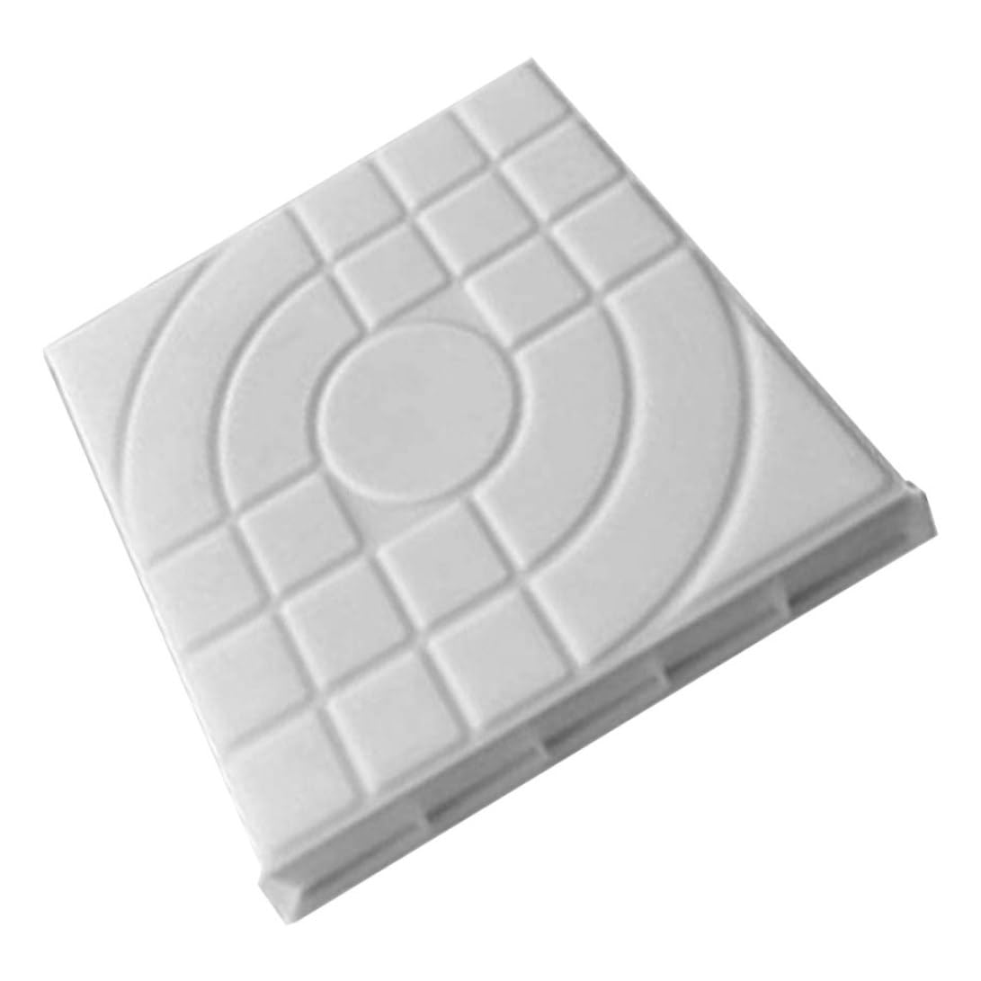 DIY Plastic Brick Stone Concrete Molds - Reusable Walk Path Maker & Garden Paver Mold for Outdoor Patio, Driveway & Landscape Design (White)