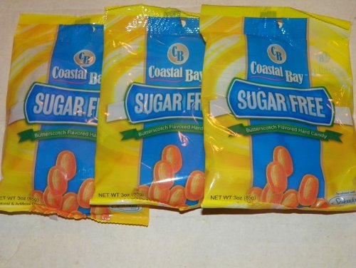 Sugar Free Butterscotch Hard Candy - 9 Ounce Pack of 3 | Low Calorie Keto Friendly Treats for Diabetics & Weight Loss | Perfect for Gifts, Parties & Movie Nights