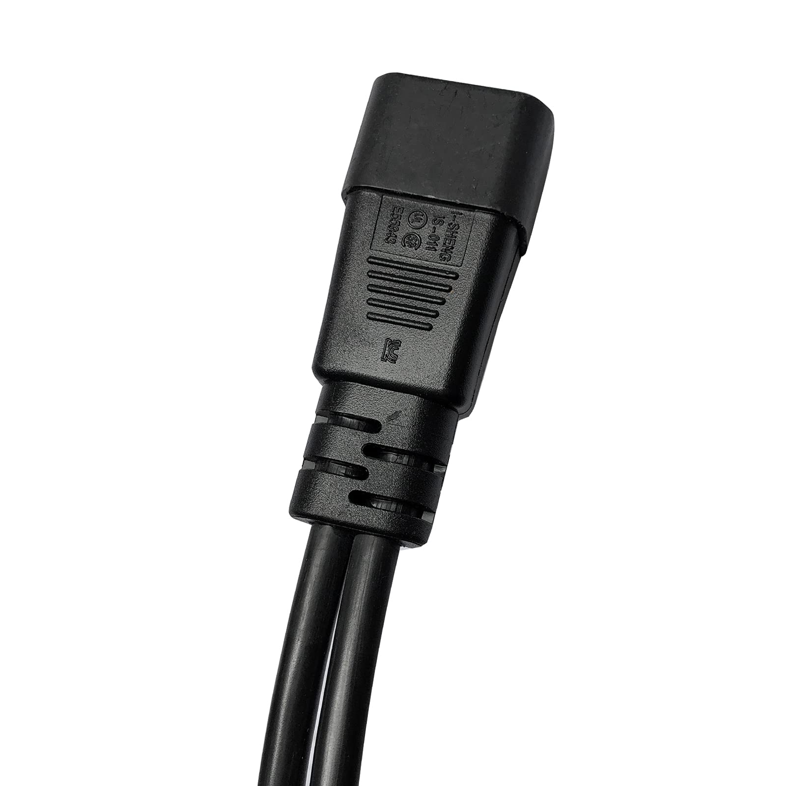 C14 to C5 + C13 Y Splitter Power Cord - Single C14 Male to Dual C13 & C5 Female Adapter Cable - 30cm for Computer, Server & Data Center Power Distribution