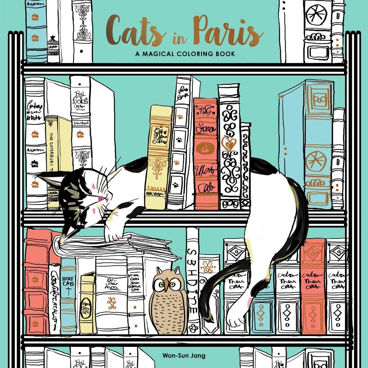 Cats in Paris: A Magical Adult Coloring Book for Stress Relief & Relaxation - Perfect Gift for Cat Lovers & Paris Enthusiasts