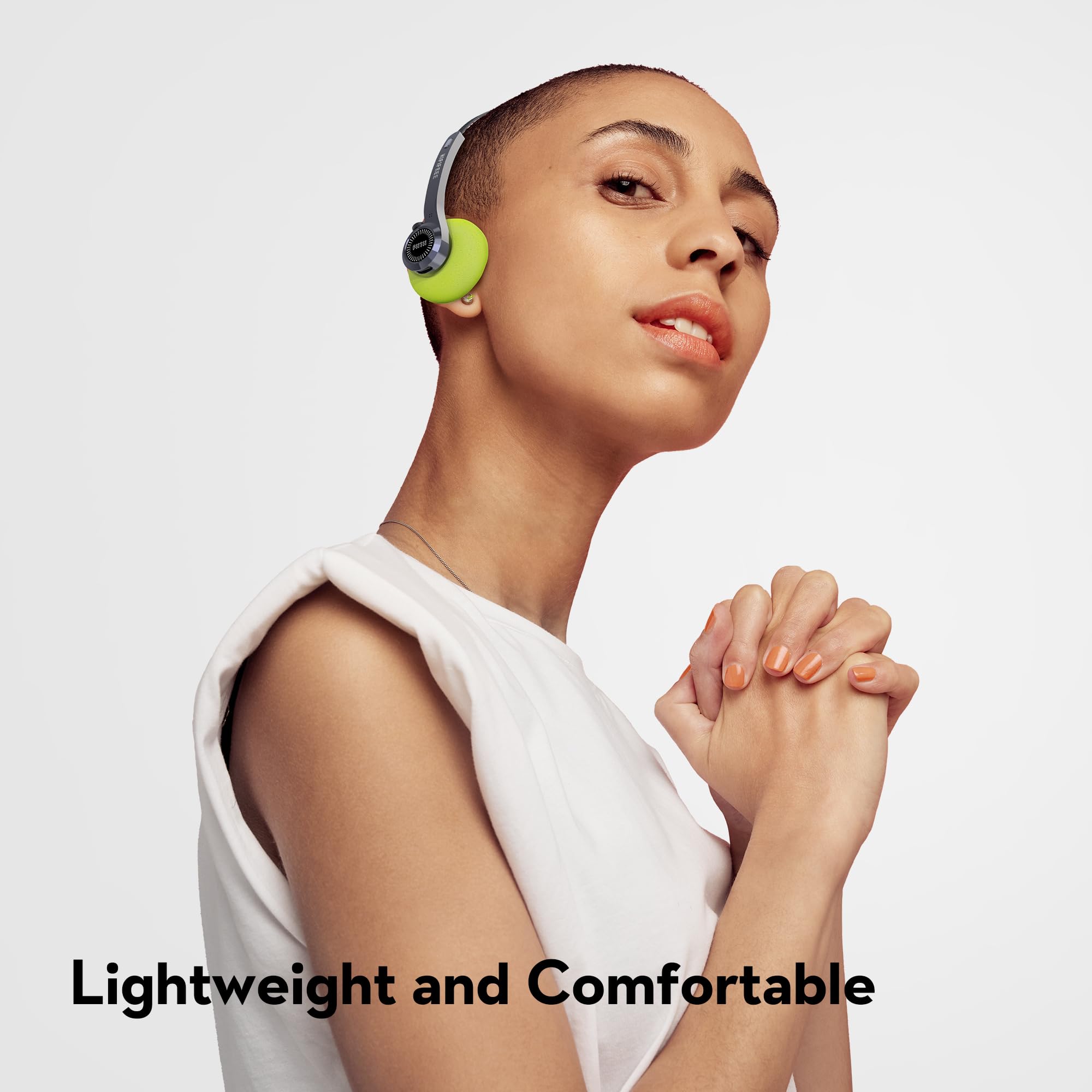 mifo FiiTii Retro Wireless Headphones - Bluetooth 5.4 On-Ear Headset with Built-in Mic, HiFi Dynamic Sound, Lightweight Design (Black/Green/Orange) - Perfect for Commuting, Workouts & Vintage Music Lovers