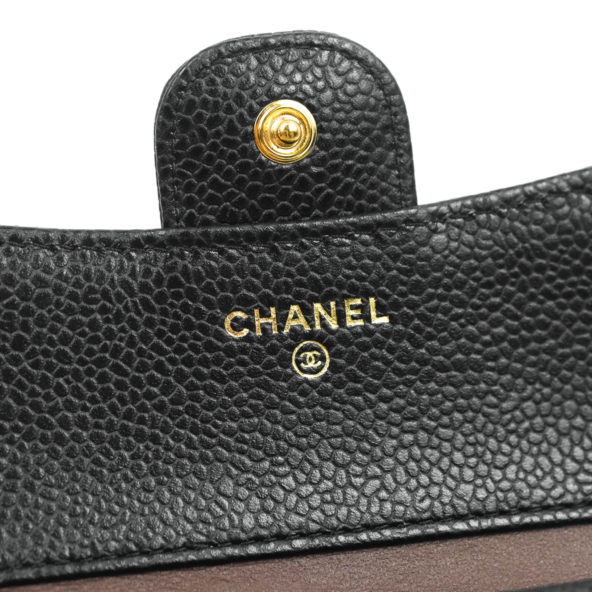 Chanel Classic Flap Wallet in Black Caviar Leather with Gold Hardware - Luxury Designer Wallet for Women, Perfect for Everyday Use & Special Occasions