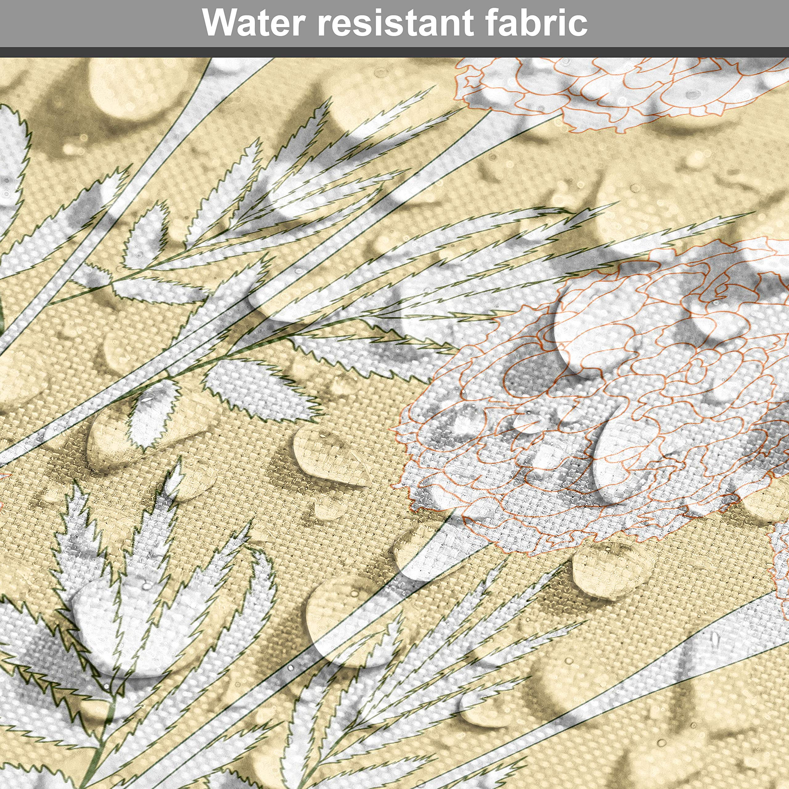 Ambesonne Floral Fabric by The Yard - Spring Clove Flower Print Upholstery Fabric for Sofa, Curtains & Home Decor (1 Yard, Beige Peach & Khaki) - Perfect for DIY Projects, Pillow Covers & Table Runners