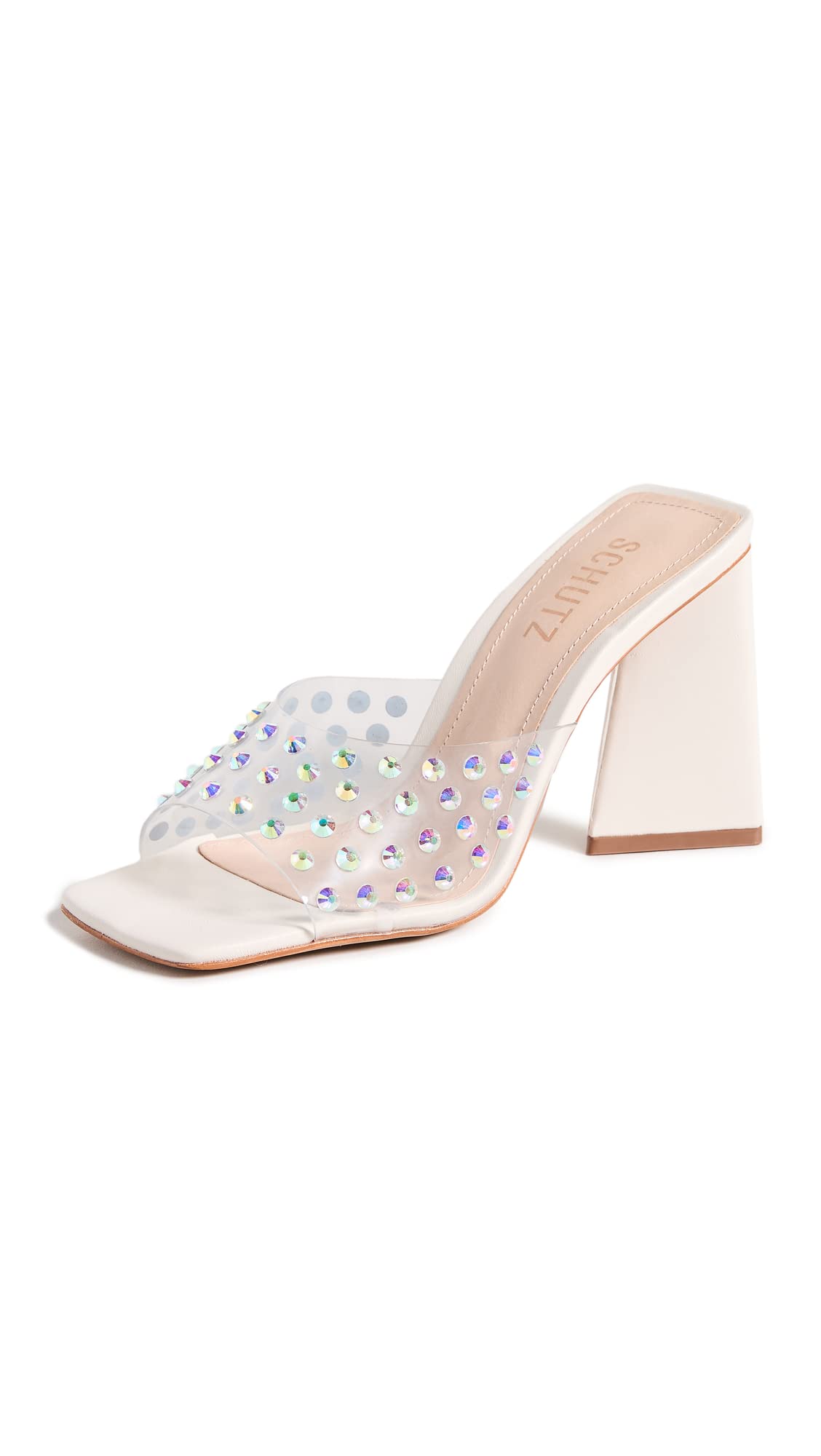 SCHUTZ Women's Lizah Crystal Embellished Sandals - Elegant Gladiator Style for Weddings, Parties & Summer Outfits