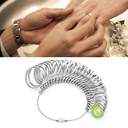 Professional Metal Ring Sizer - Finger Size Measuring Tool for Accurate Jewelry Sizing | Perfect for Engagement Rings, Wedding Bands & Jewelry Making | Jewelry Measurement Gauge Accessory