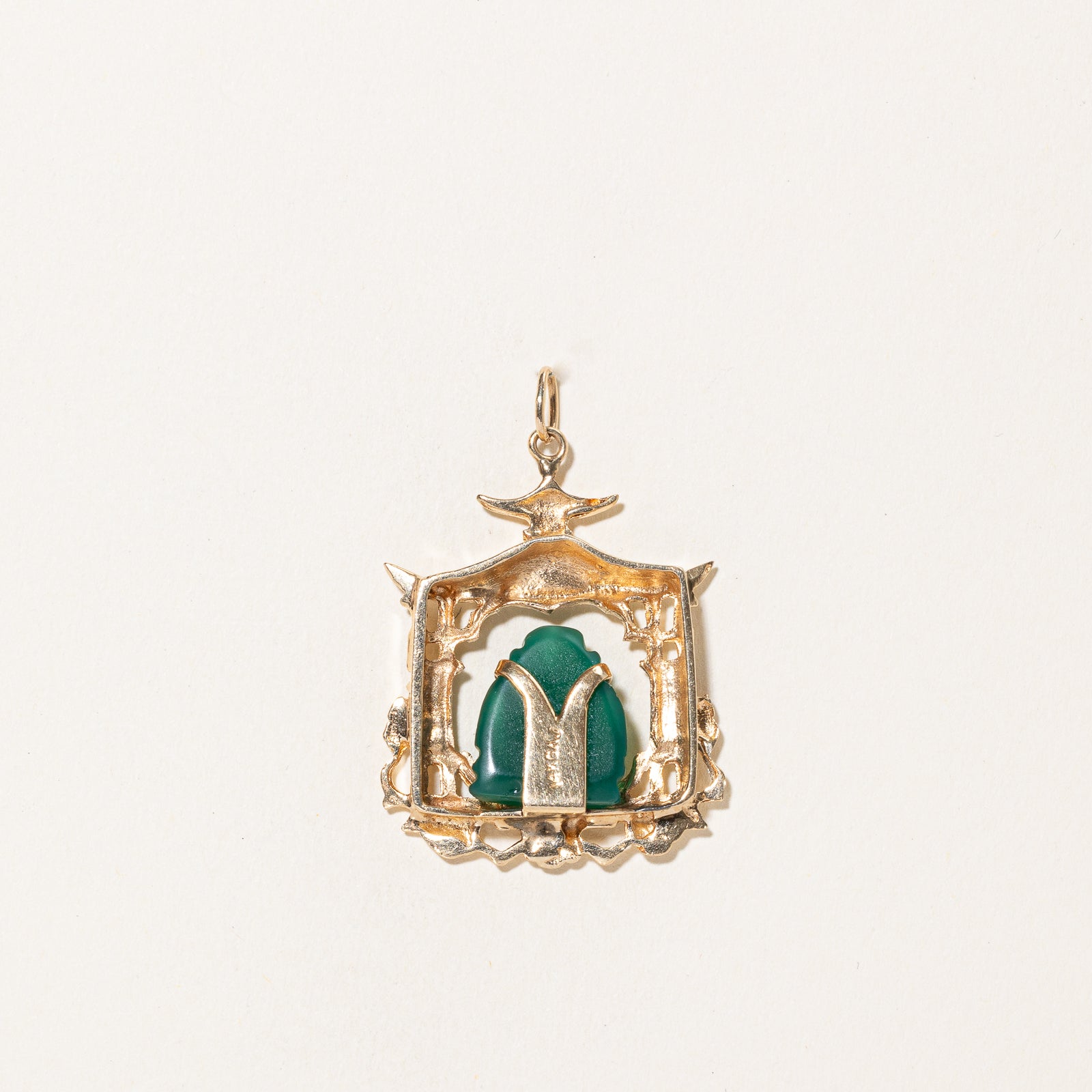 10.00ct Natural Jadeite Buddha Pagoda Pendant Necklace - Handcrafted Green Jade Buddhist Amulet for Meditation, Spiritual Protection & Gift Giving
