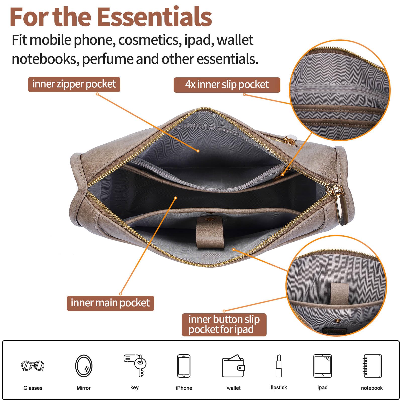 Trendy Vegan Leather Crossbody Bags for Women - Adjustable Shoulder Strap, Lightweight & Stylish - Perfect for Work, Travel & Everyday Use