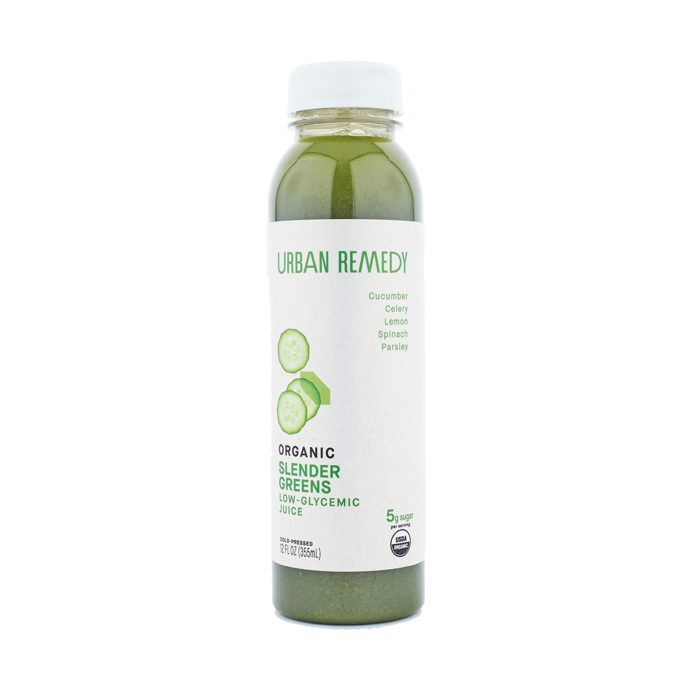 Urban Remedy Juice Slender Greens - Organic Cold-Pressed Green Juice, 12 fl oz Bottle | Detox & Weight Management | Perfect for Cleanse Programs & Healthy Lifestyle