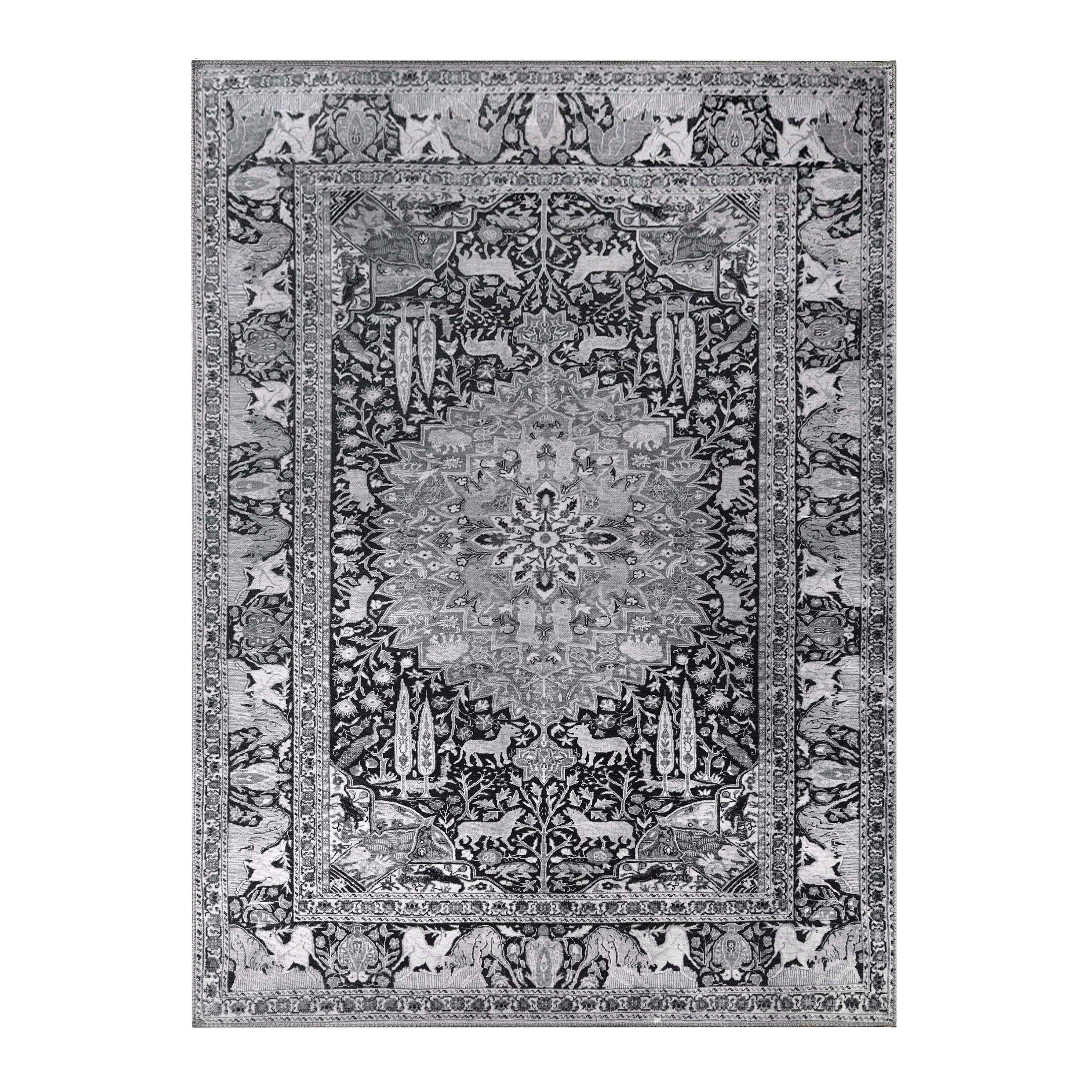 Bohemian Oriental Medallion Wildlife Indoor Area Rug or Runner - Non-Slip, Soft & Durable - Perfect for Living Room, Bedroom, or Hallway Decor