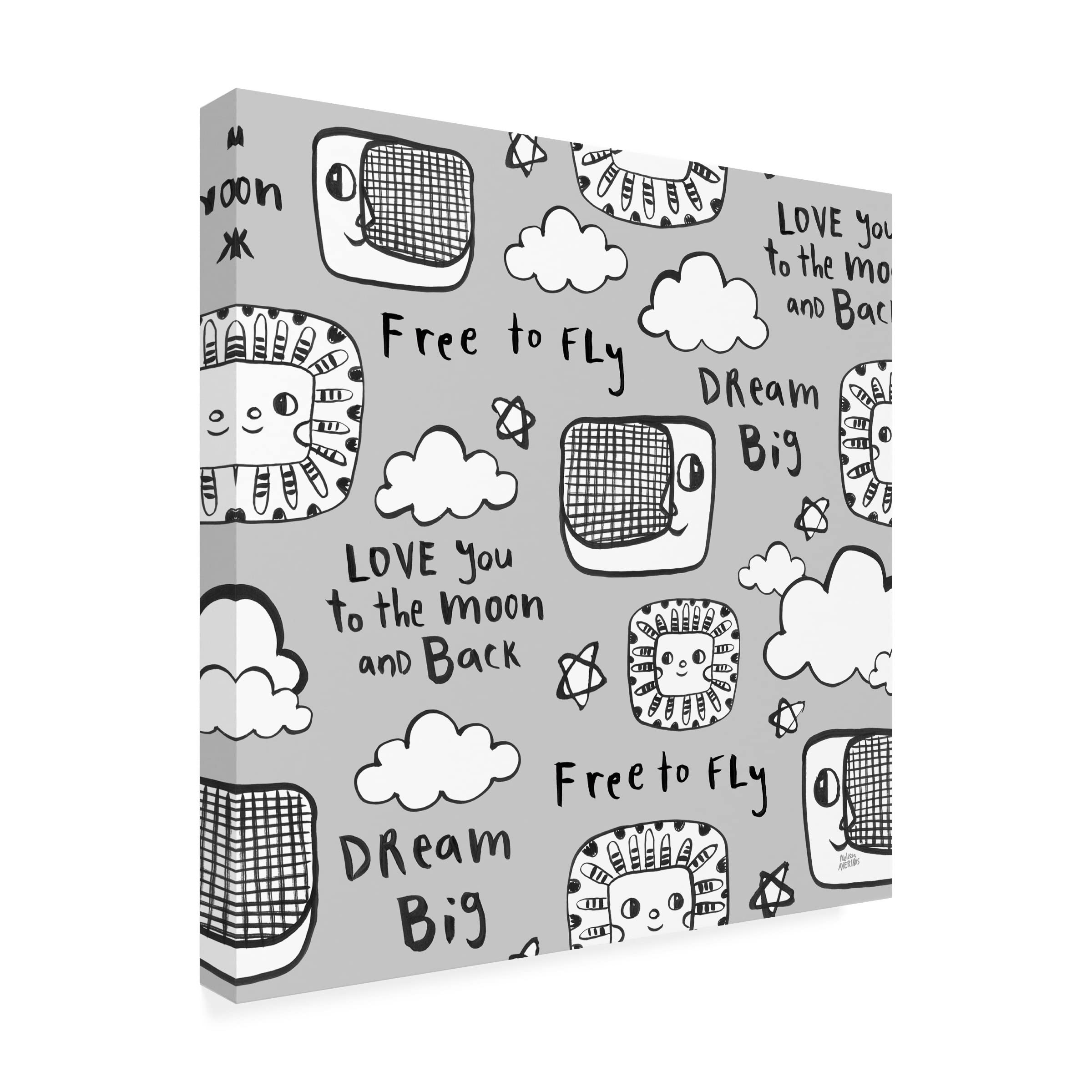 Trademark Fine Art 'Scandy Baby Pattern IVC' Canvas Wall Art by Melissa Averinos - Scandinavian Nursery Decor, Modern Baby Room Painting, Gender Neutral Wall Art for Kids Bedroom & Playroom