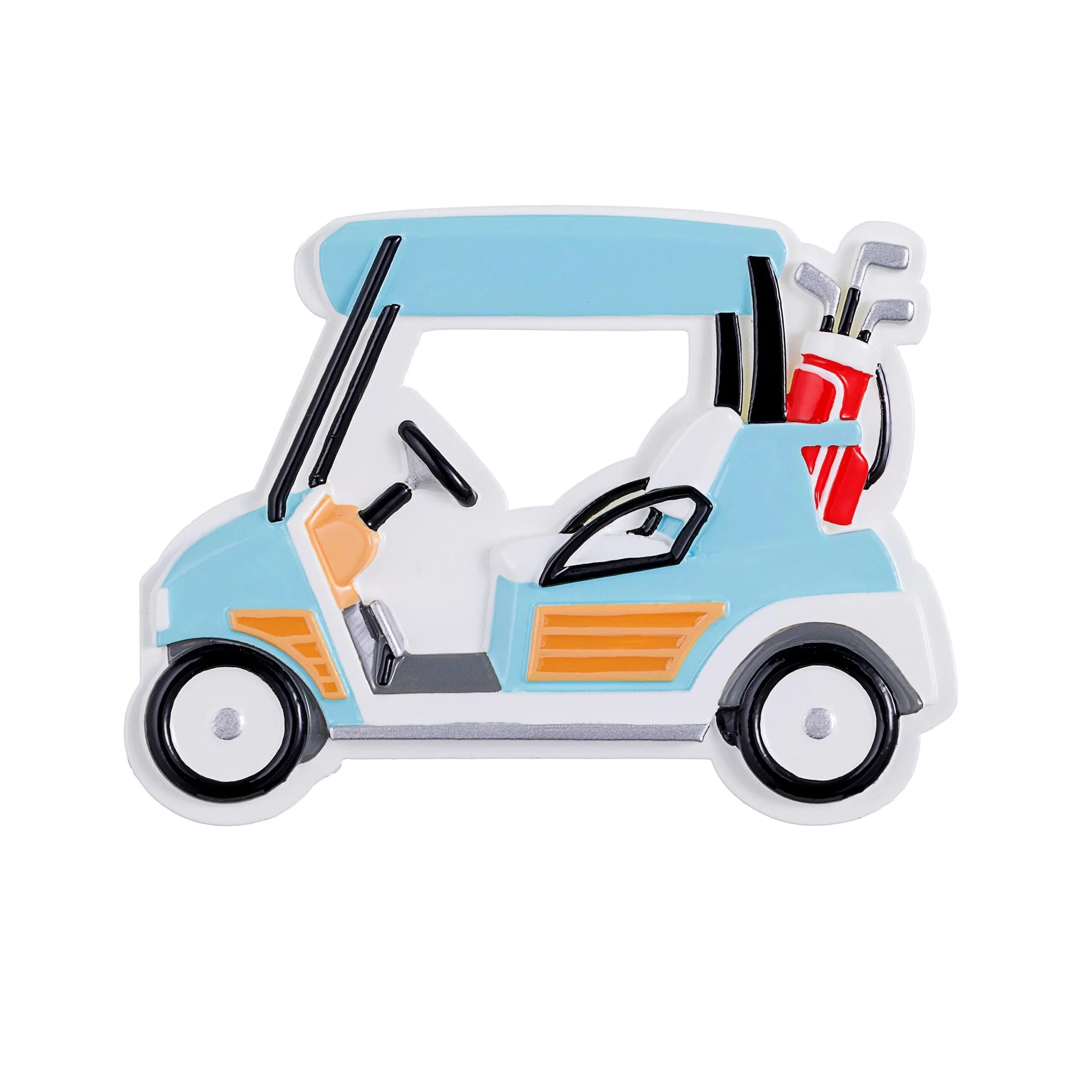 2024 Personalized Golf Cart Christmas Tree Ornament - Custom Golf Cart Gift for Holiday Decor (Blue) - Perfect for Golf Lovers' Christmas Tree & Holiday Home Decoration