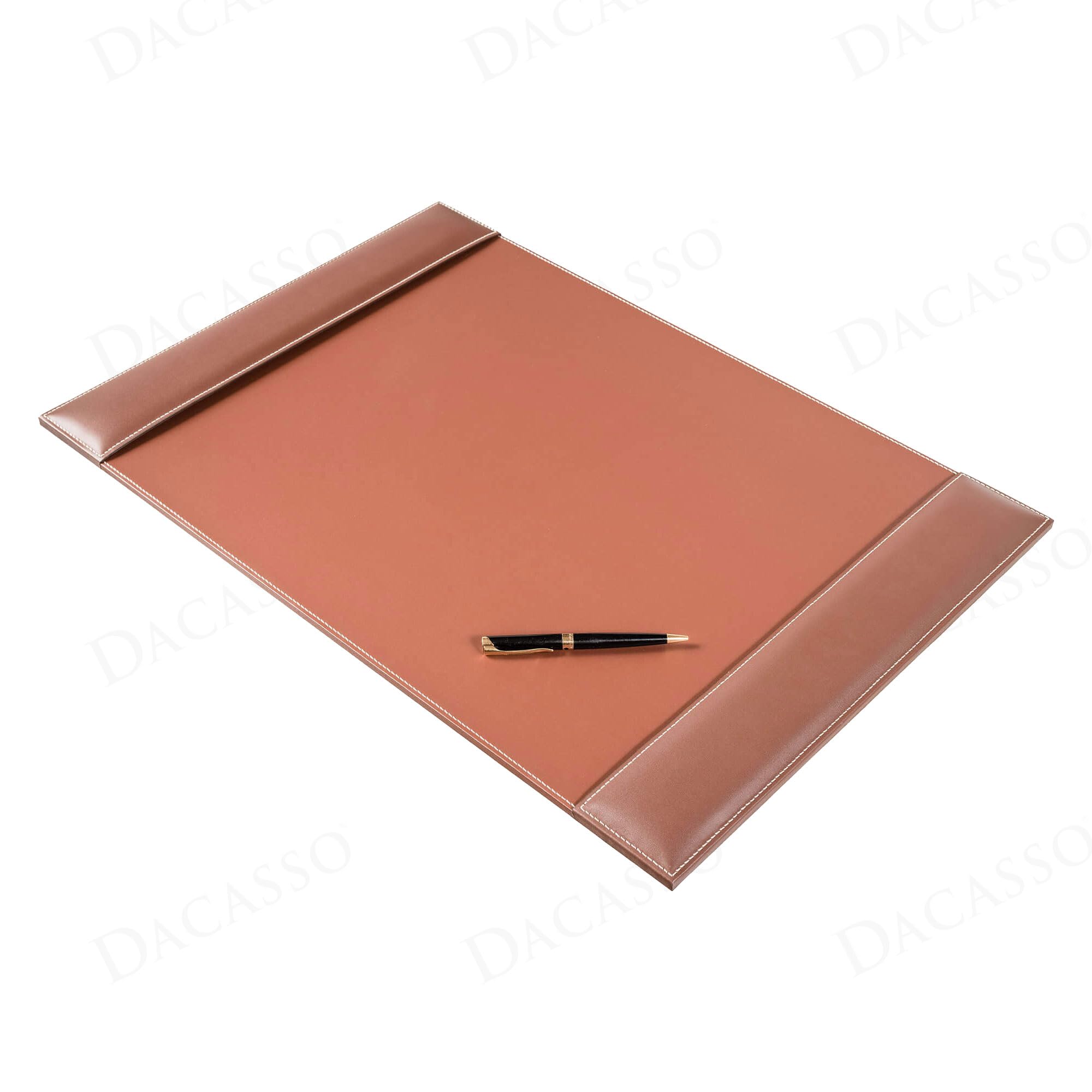Premium Rustic Brown Leather Desk Pad - 25.5
