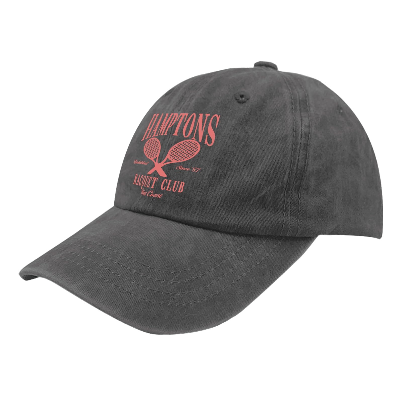 Hamptons Racquet Club Trucker Hat - Stylish Baseball Cap for Women & Men in Pigment Black - Perfect Gift for Daughter, Wife or Friend - Great for Tennis, Golf, Beach and Outdoor Activities