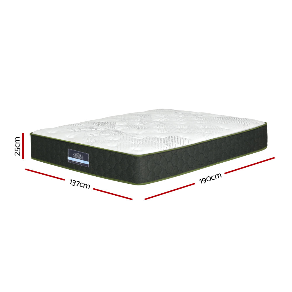 Premium Beryl Series Green Tea Infused Mattress - 25cm Thick Double Size for Ultimate Comfort | Perfect for Bedrooms, Guest Rooms & Dormitories