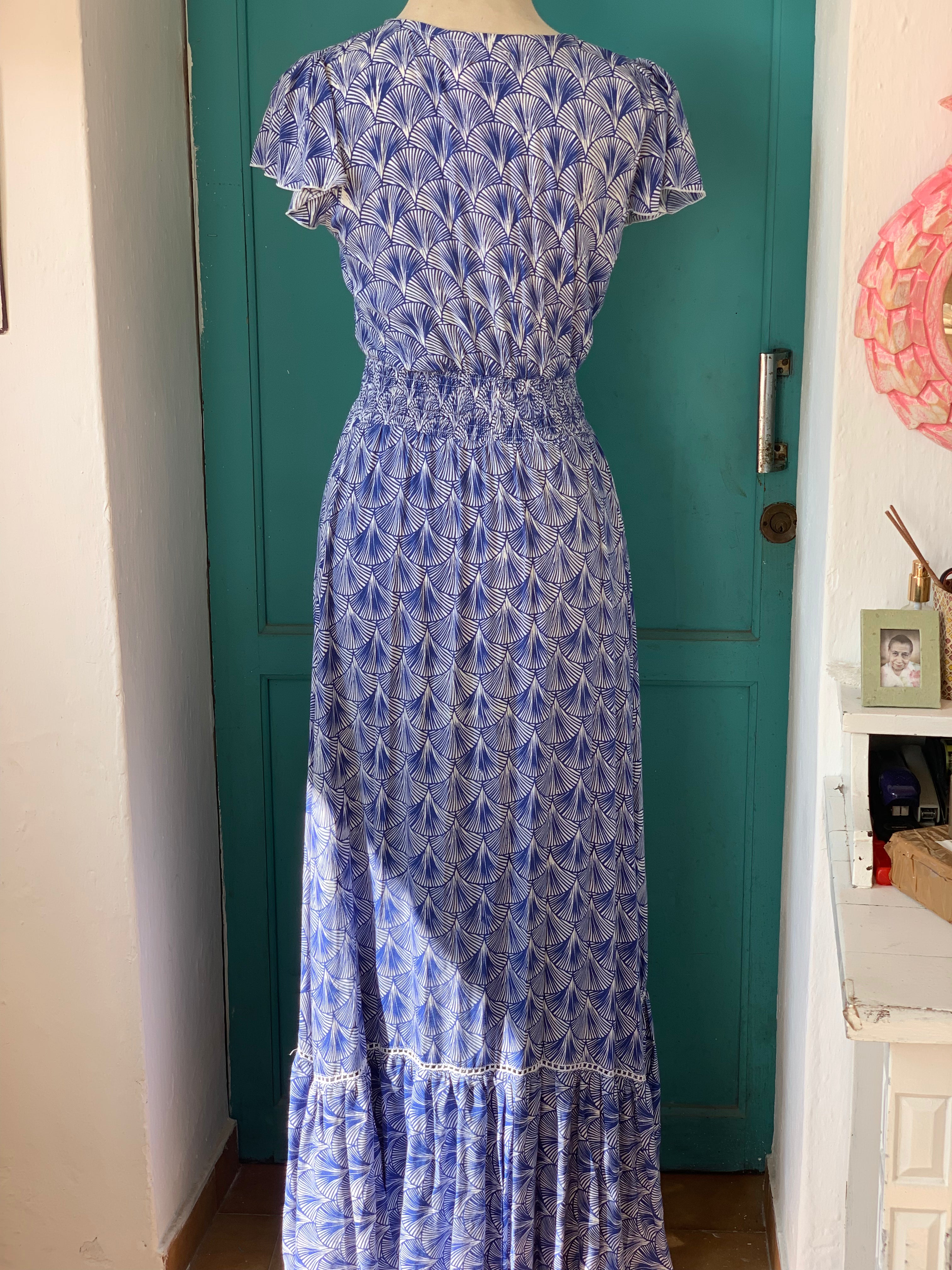 Boho Sexy Open Back Dress for Women - Nafisa Dream Flowy Maxi Dress for Beach, Vacation & Summer Outfits