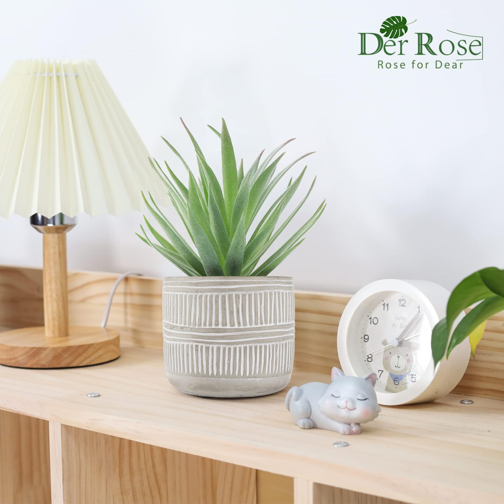 Artificial Succulents in Pots - Fake Rose Succulent Plants for Home, Office, Bathroom & Bedroom Decor - Perfect for Boho, Farmhouse & Modern Interior Design Styles