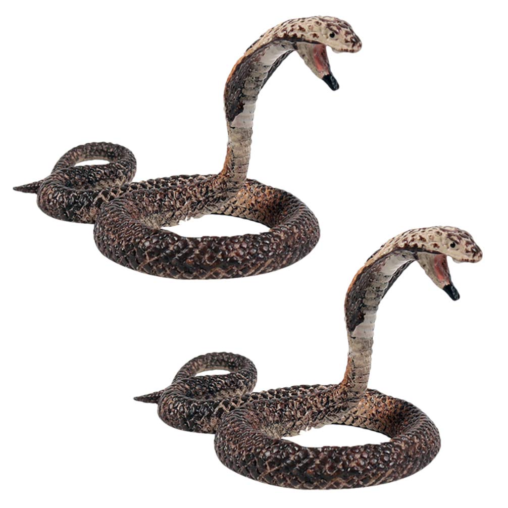 Realistic Snake Toy - 2 Pack Lifelike Artificial Snake Model for Halloween Prank Props, Kids Toys for Trick or Treat, Outdoor Play & Party Decorations
