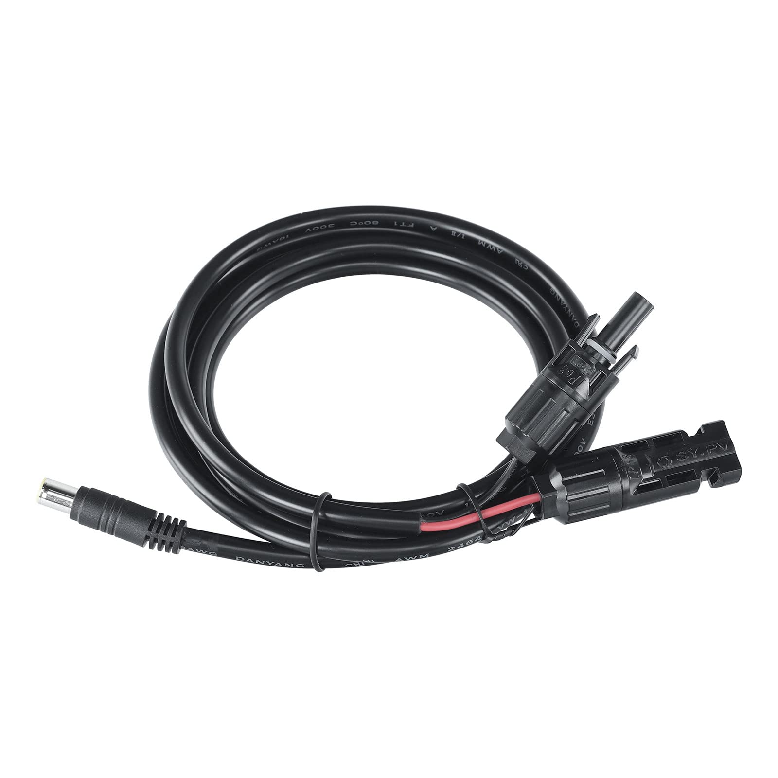 Solar Charging Cable M-C4 to DC7909 Adapter - Compatible with Power Stations & Solar Panels - Waterproof Solar Panel Connector Kit for Outdoor Camping, RV Trips & Emergency Power Backup (Black)