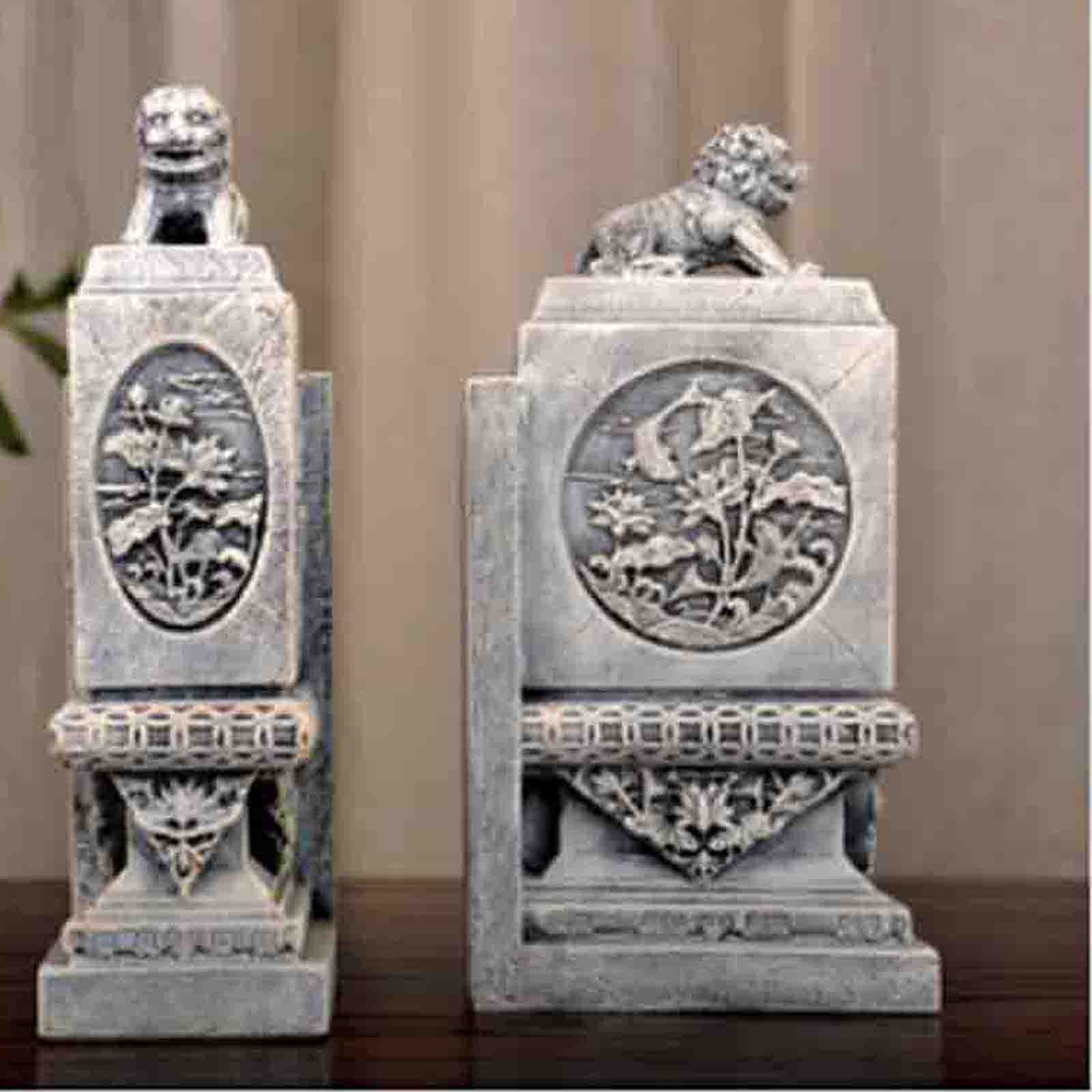 Geometric Resin Bookends - Abstract Creative Book Holders for Shelves, Office & Home Decor (1 Pair) - Perfect for Organizing Books, Displaying Collectibles & Enhancing Workspace Aesthetics