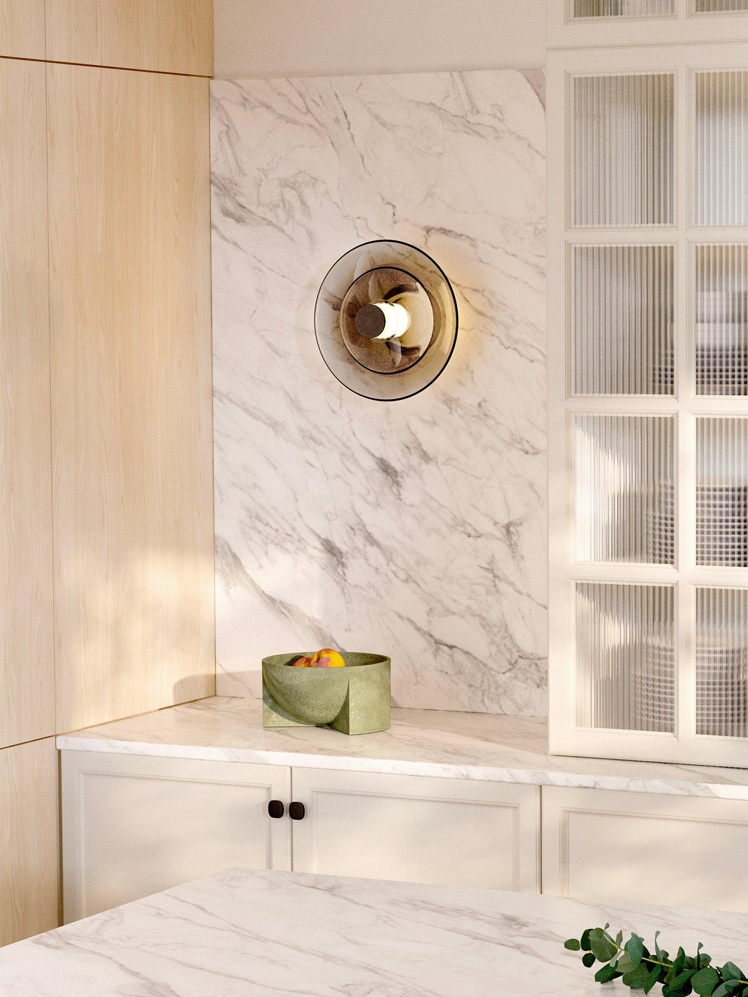 Luna A Disc Sconce Wall Light - Modern LED Wall Sconce for Bedroom, Living Room, and Hallway - Dimmable Indoor Lighting Fixture with Adjustable Arms - Perfect for Home Decor and Ambient Lighting