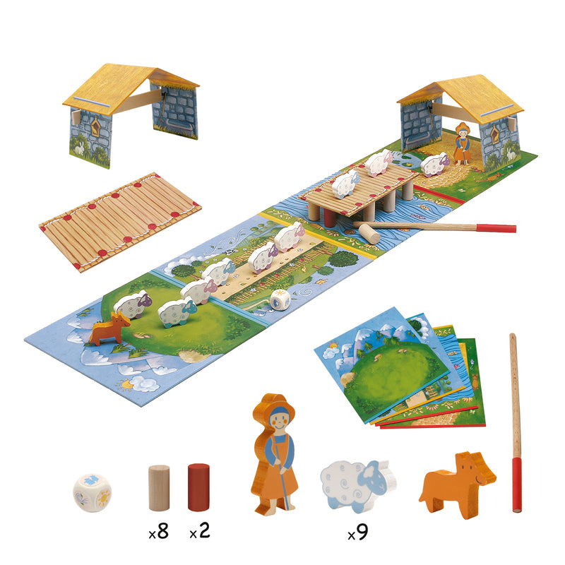 Hop Hop Hop! Kids Cooperative Board Game by Djeco - Fun Family Game Night Activity for Toddlers & Preschoolers