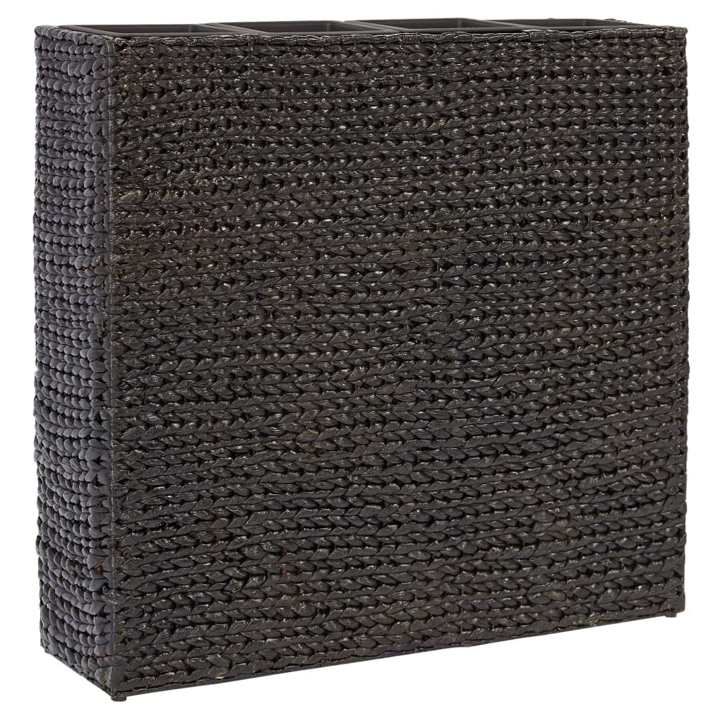 vidaXL Elevated Garden Bed with Black Water Hyacinth Planter & 4 Removable Pots - Durable Outdoor Planting Solution for Vegetables, Herbs, and Flowers - Perfect for Patio, Balcony, and Backyard Gardening