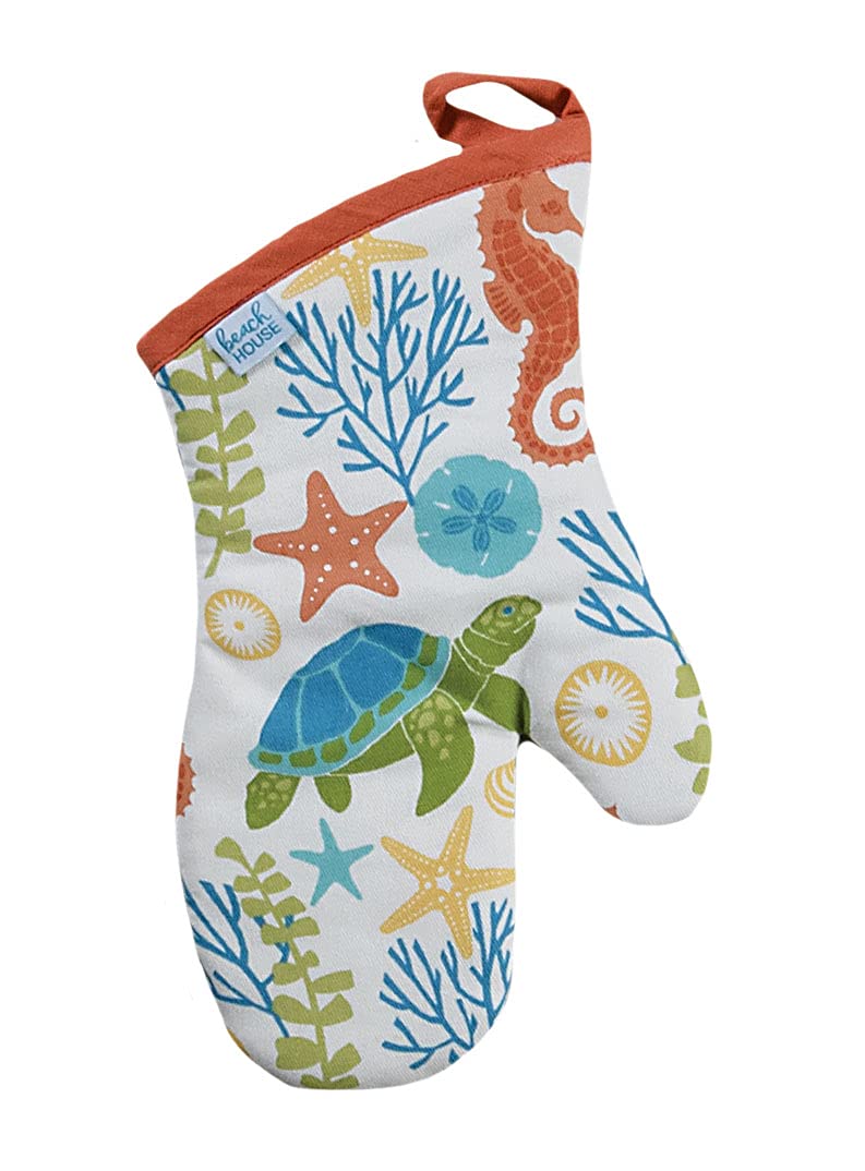 Kay Dee Designs Beach House Oven Mitt - Heat Resistant Kitchen Glove for Baking, Grilling & Cooking - Perfect for Beach House, Vacation Home & Coastal Kitchen Decor