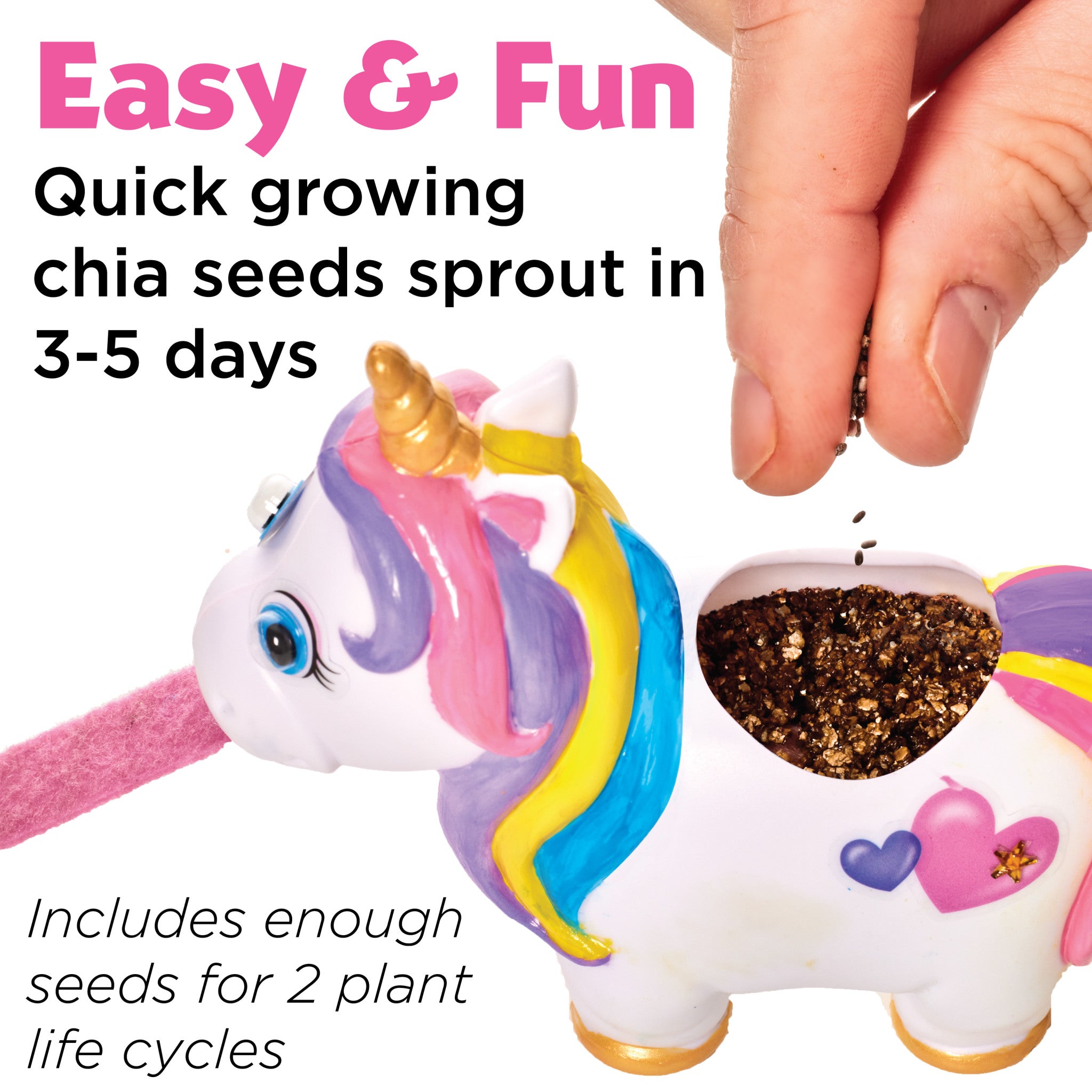 Self-Watering Plant Pot for Succulents - Cute Unicorn Design - Perfect for Home, Office, and Gift Giving (Model #6383000)