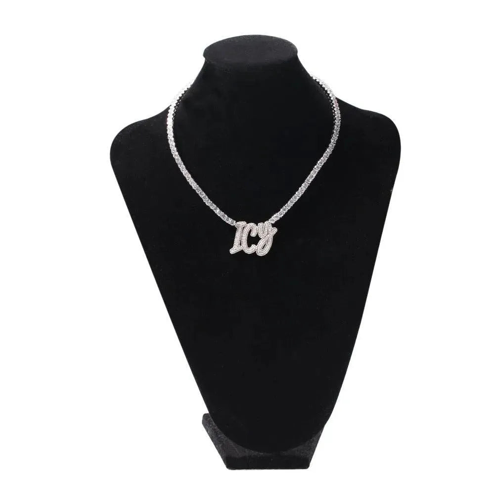 Custom Rhinestone Name Pendant Necklace - Personalized Jewelry Gift for Women - Perfect for Birthdays, Anniversaries & Special Occasions