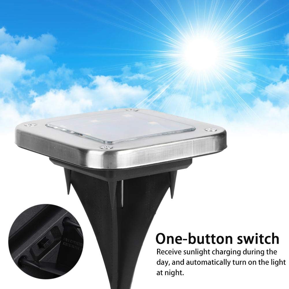 Yosoo 4 Pack Solar Ground Lights - 8 LED Waterproof Buried Solar Lights for Outdoor Pathway, Garden, Backyard, Park | Weatherproof Landscape Lighting for Walkways, Driveways & Decorative Illumination