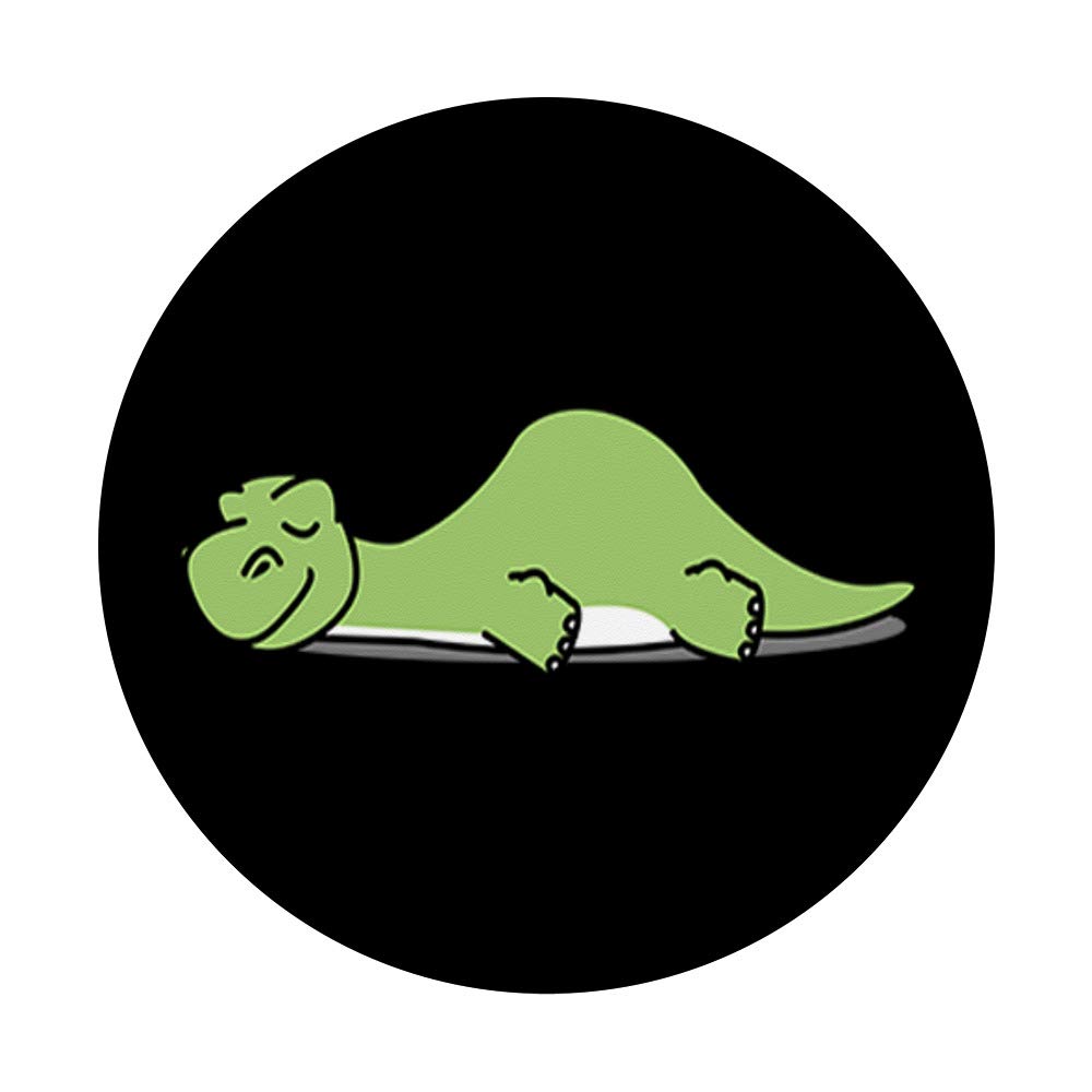 Hand Drawn Cartoon Dinosaur PopSockets - Cute 'Not Today' Lazy Dinosaur Design, Swappable Phone Grip for iPhone, Samsung & Tablets - Perfect for Work, School & Travel Accessories