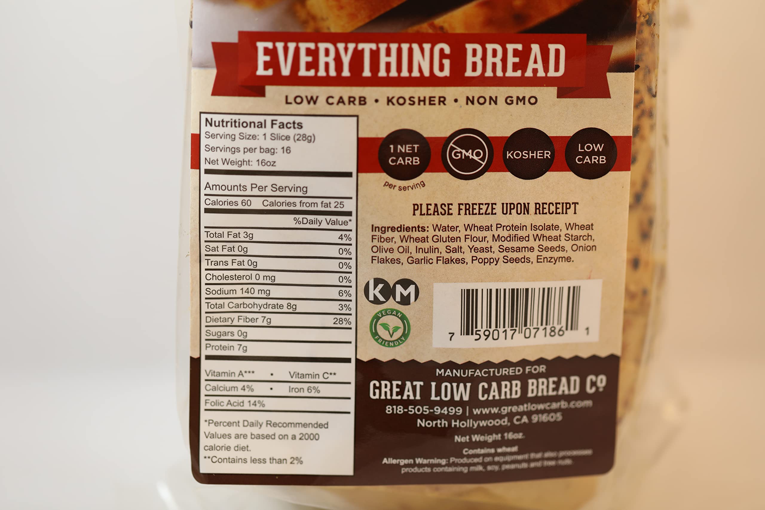 Great Low Carb Bread Co. - Keto Friendly, High Protein, Low Carb Bread - 3 Loaves - Perfect for Keto Diet, Weight Loss & Healthy Breakfast