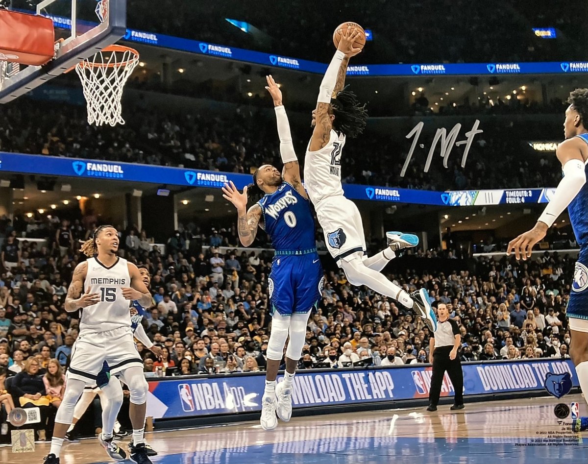 Authentic Ja Morant Signed 16x20 Photo - Memphis Grizzlies vs Minnesota Timberwolves Game - Limited Edition NBA Collectible - Perfect for Sports Memorabilia Fans & Home Decor