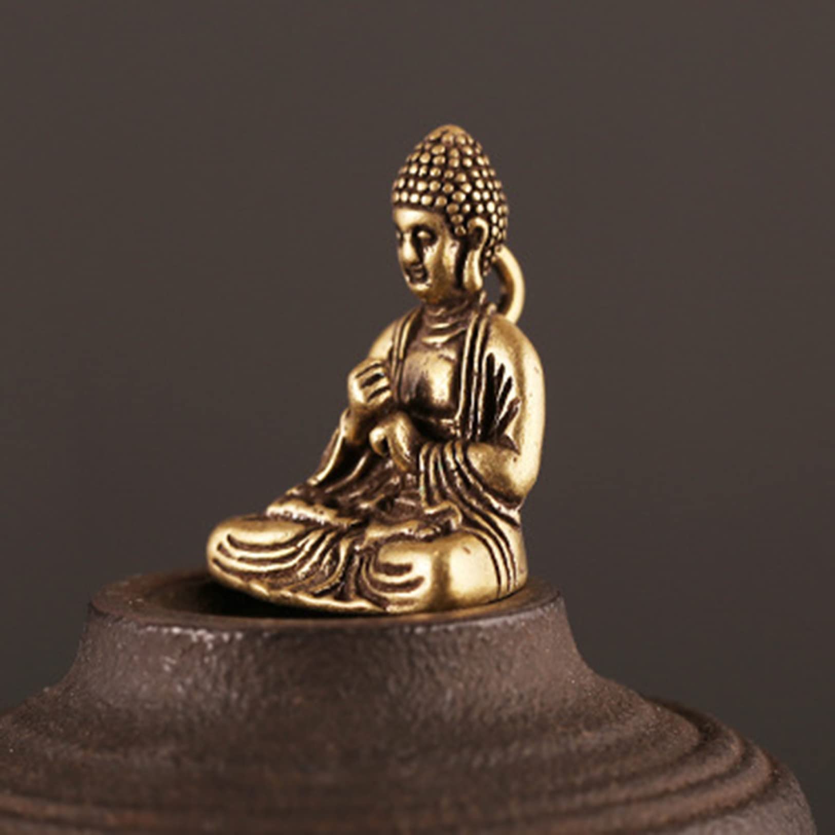 Mini Solid Copper Buddha Statue - Home & Office Decor for Meditation Spaces