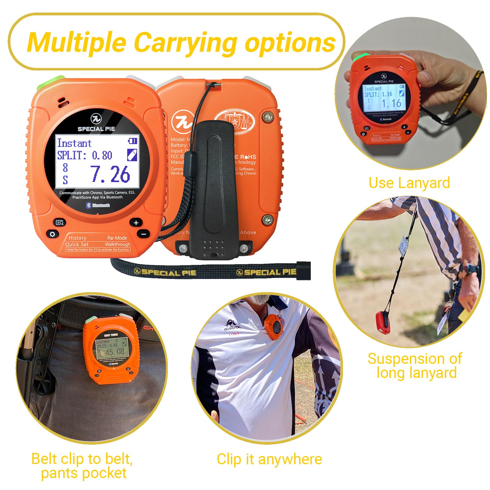 Upgraded M1A2+ Shot Timer - Professional Firearm Training Tool for USPSA, IPSC, IDPA, CAS, PRS, 3GUN & Steel Challenge Competitions | Perfect for Range Officers & Competitive Shooters