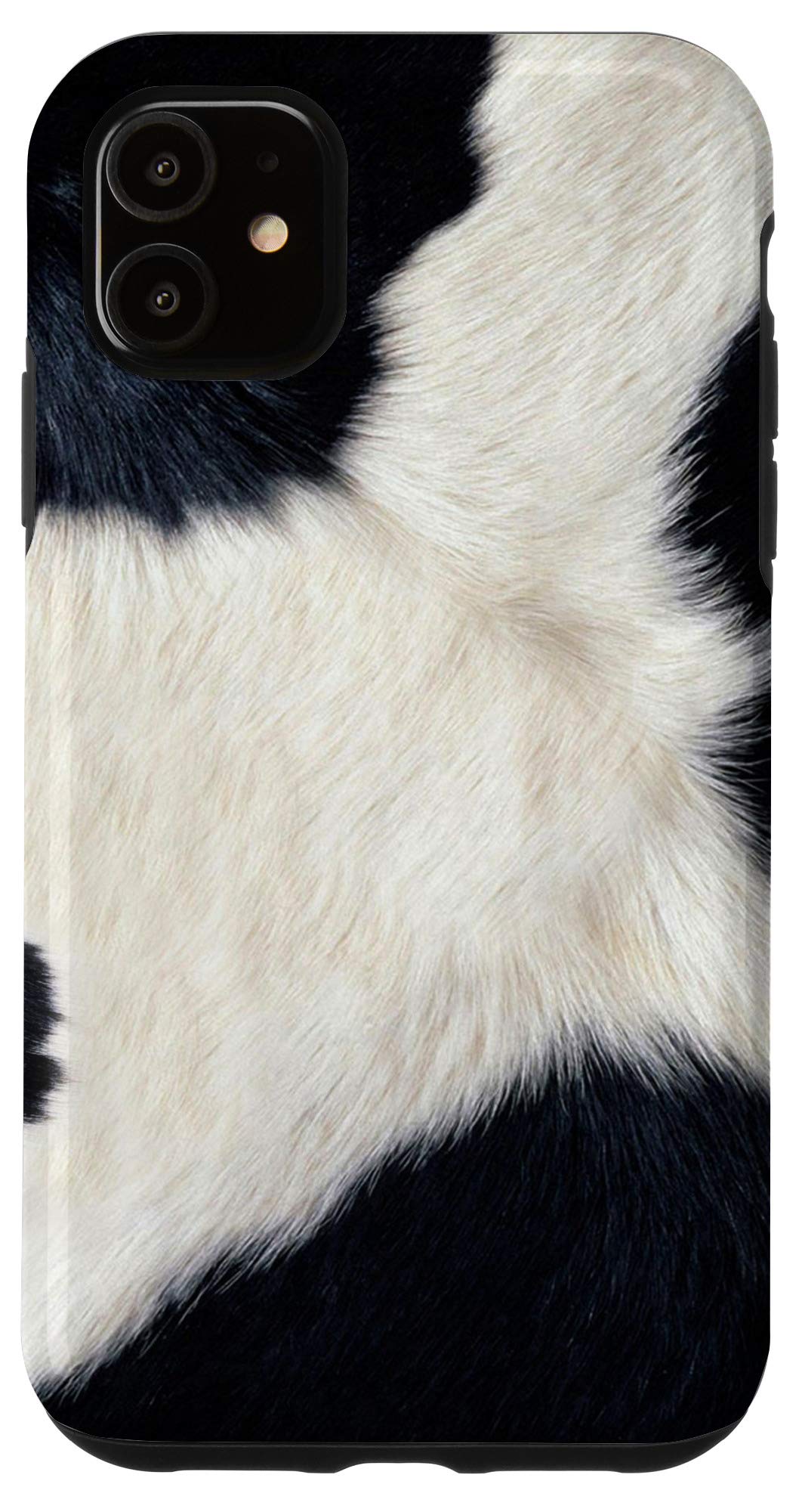 iPhone 11 Case - Premium Cowhide Leather Phone Cover with Unique Milk Farm Animal Design - Perfect Gift for Farmers, Animal Lovers & Country Lifestyle Enthusiasts